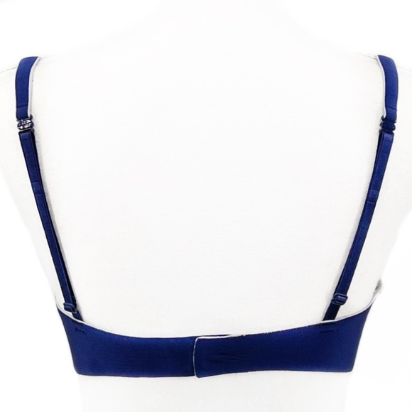 🌴 Victoria's Secret Navy Blue Lined Demi T-Shirt Bra 34C 3 / $20 Sale - Picture 3 of 4